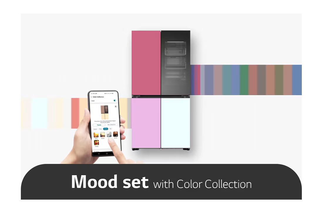 LG French Door Fridge MoodUP®, LED Doors, InstaView™, Smart control with LG ThinQ®